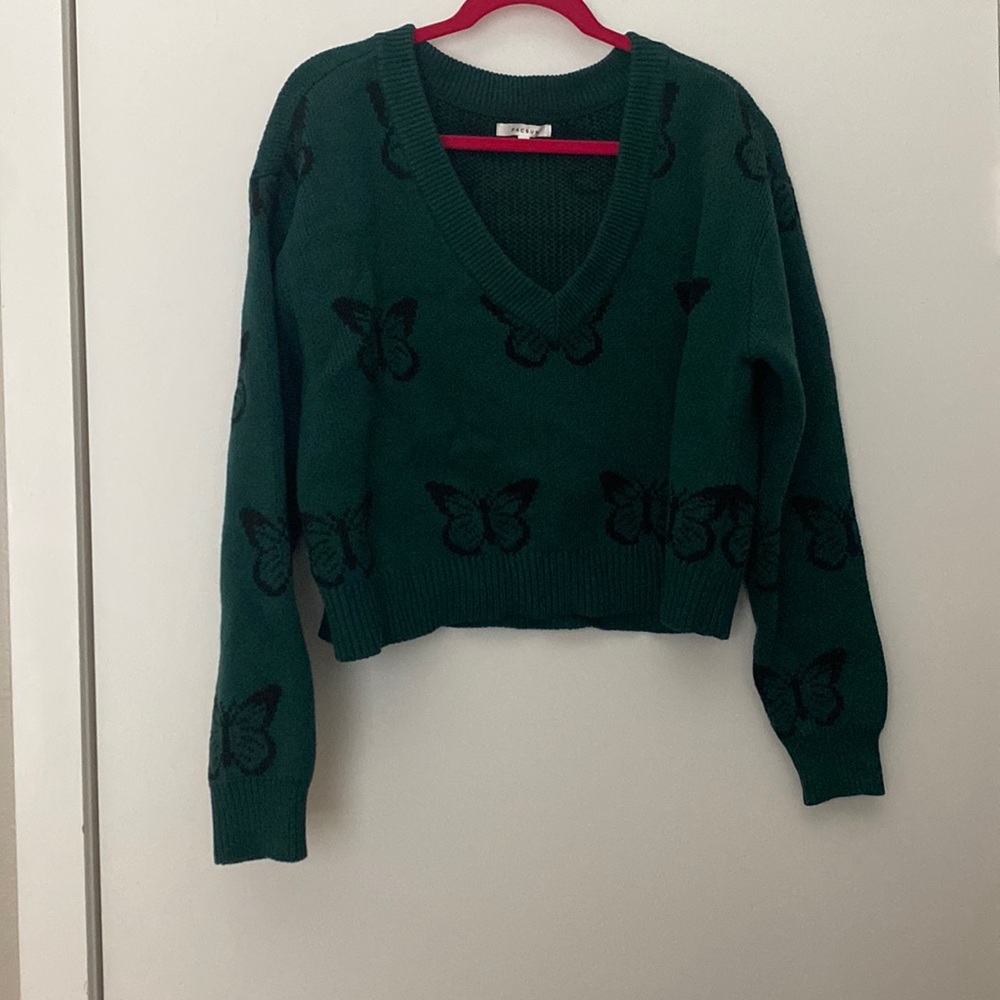 Pacsun Crop Butterfly Sweater